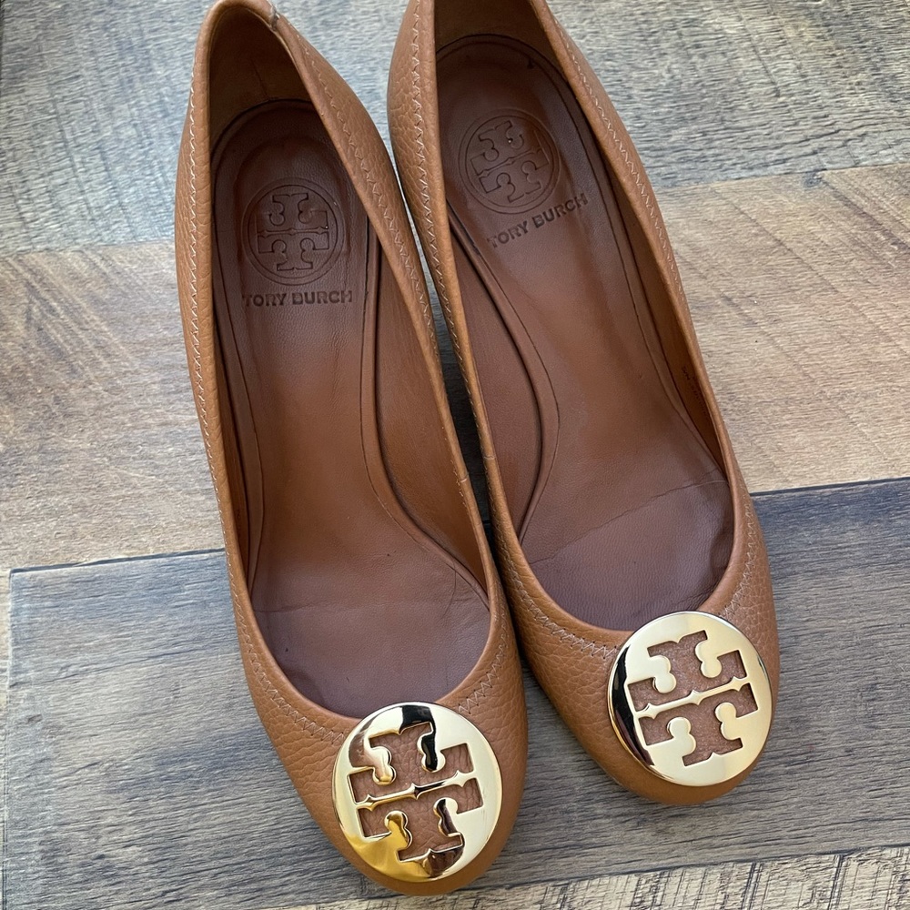 Brown Tory Burch heels